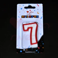 נר ספרה 7 אדום