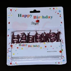 נרות HAPPY BIRTHDAY רוז גולד