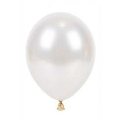 ⁦בלון גומי מטאלי לבן 12 אינץ' חבילה של 100 יח' 570 WHITE⁩ – תמונה ⁦1⁩